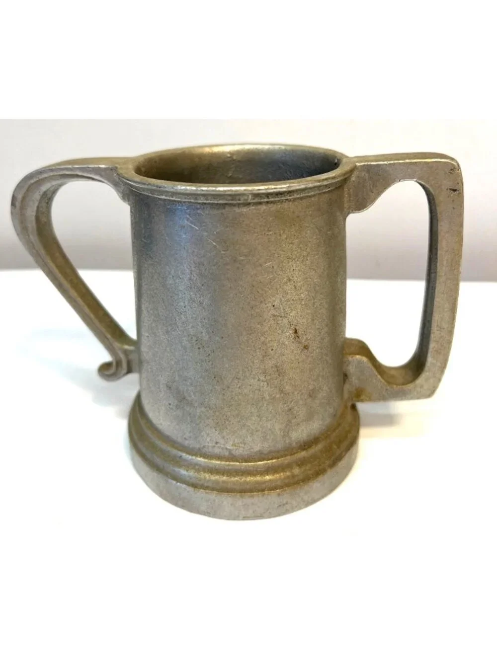Vintage 70's Wilton Armetale Kissing Mug Double Handle Wedding Planner USA Made